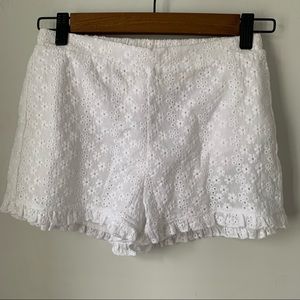 Design History Eyelit Cotton White Shorts Girls Size Large